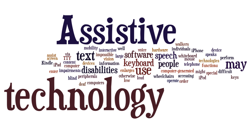Graphic highlighting "assistive technology"