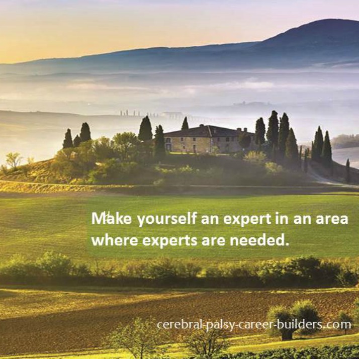 Photo of estate in countryside. "Make yourself an expert in a job sector where such expertise is needed."