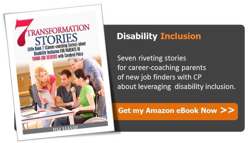 Call-to-action button, entitled "Disability Inclusion," for Little Book 7 for parents of new job finders.